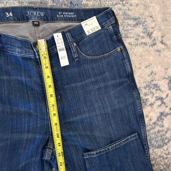 J crew 9" vintage slim-straight jean in color Wakeman wash brand new size 34 - Picture 14 of 14